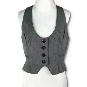 Tracy evens limited Womens tuxedo vest size M back gray vintage 90s Y2k dressy